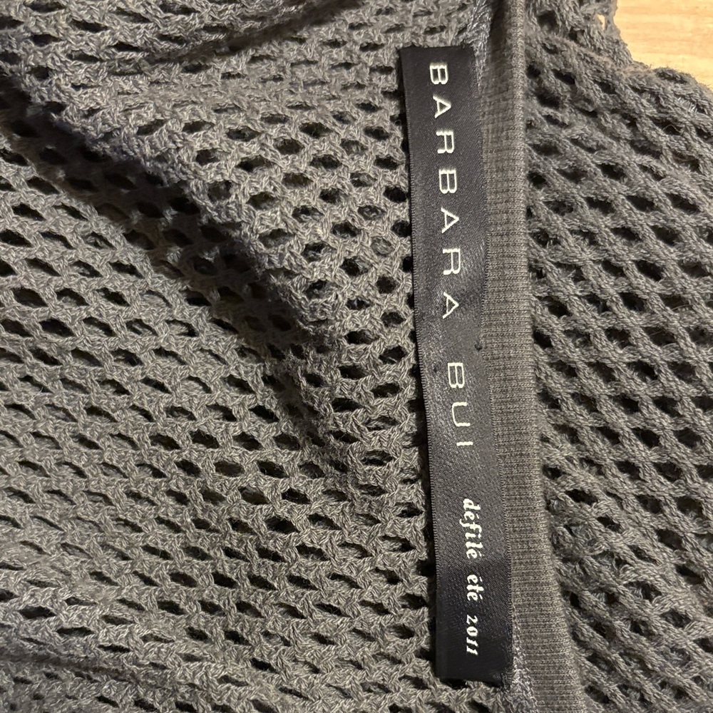 Barbara Bui Olive Mesh Tank with Pockets - Picture 6 of 11